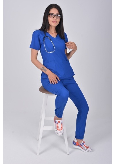 Saks Mavi Atlantis Model Soft Likralı Jogger Hemşire Doktor Scrubs Üniforma Takım Saks Mavi Saks Mavi Saks Mavi Atlantis Model Soft Likralı Jogger Hemşire Doktor Scrubs Üniforma Takım Saks Mavi Saks Mavi