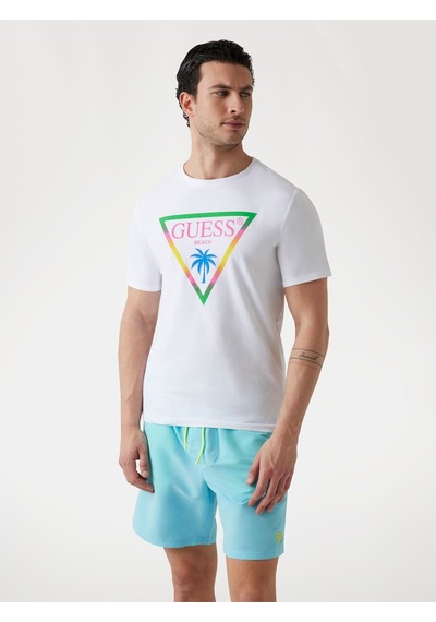 Ss Cn Triangl Erkek Slim Fit T-shirt Beyaz