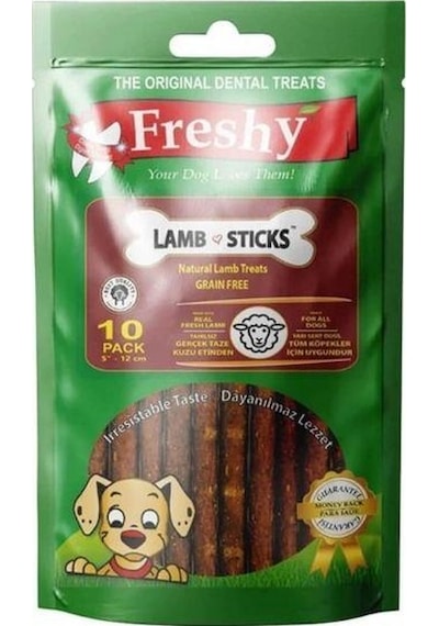 Freshy Lamb Sticks Kuzulu Tahılsız Köpek Ödülü 100gr 10lu