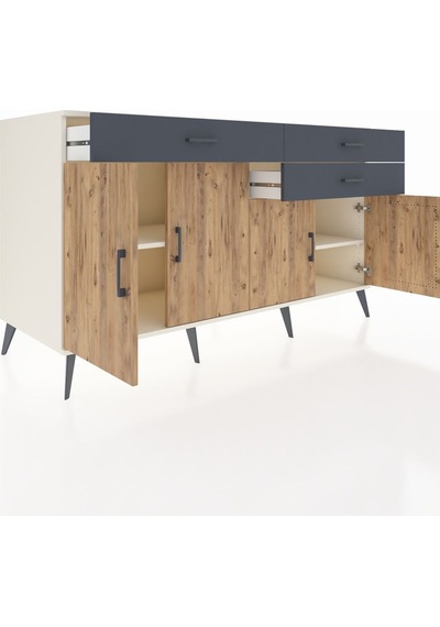 Kronos Konsol 2 Raflı 3 Çekmeceli 4 Kapaklı 176x59x99 Aytaşı-çam/ Aytaşı-çam/antrasit Kronos Konsol 2 Raflı 3 Çekmeceli 4 Kapaklı 176x59x99 Aytaşı-çam/ Aytaşı-çam/antrasit