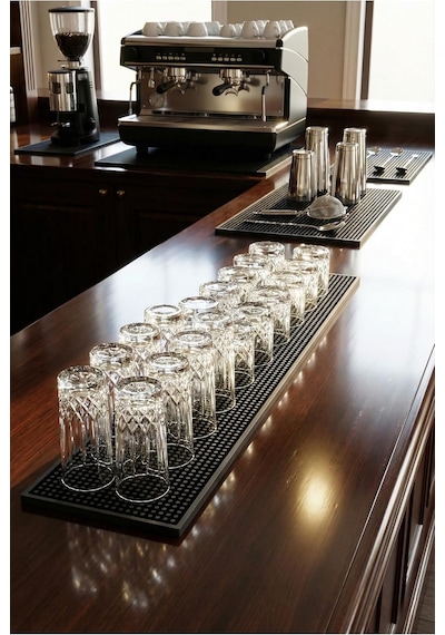 Siliconly Bar Mat 60x15 %100 Silikon Kaymaz Sıvı Tutucu Bardak/kafe/bar Diğer
