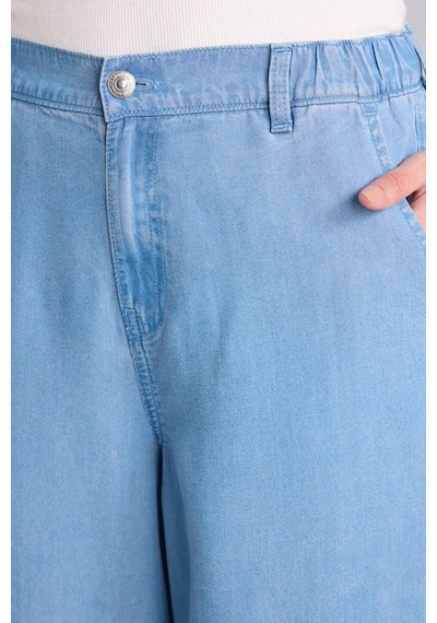 DeFacto Pull On Wide Leg Yüksek Bel Uzun Tensel Yıkamalı Pantolon D8238AX25SMNM85