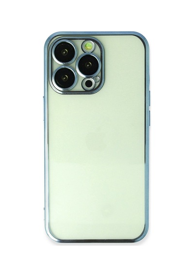 Apple iPhone Uyumlu 13 Pro Kılıf Razer Lensli Silikon - Açık Mavi Bz8683140335595