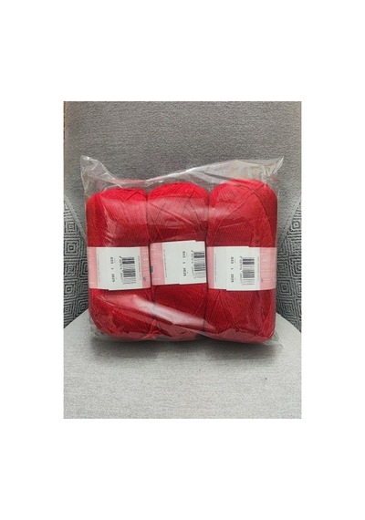 Lux Baby Kırmızı El Örgü İpi Art No:3010 - Nm:3.4 - 100gr. 340mt. 3 Adet - Renk: 033
