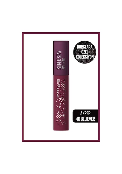 Maybelline New York Super Stay Matte Ink Zodiac Likit Mat Ruj- 40 Believer (Akrep)