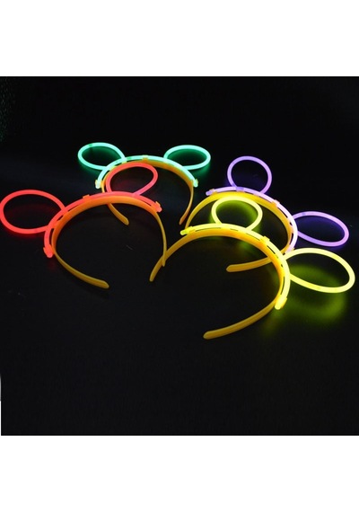 Glow Taç Fosforlu Taç Karışık Renk 12 Adet - Mg-874070