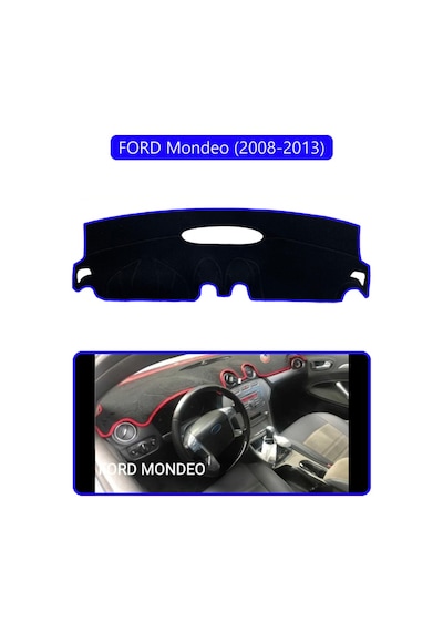 Ford Mondeo 2008-2013 Torpido Koruma Halısı Mavi Kenar