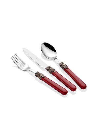 Rivadossi Classic Bordo 24 Parça Çatal Bıçak Takımı Bordo