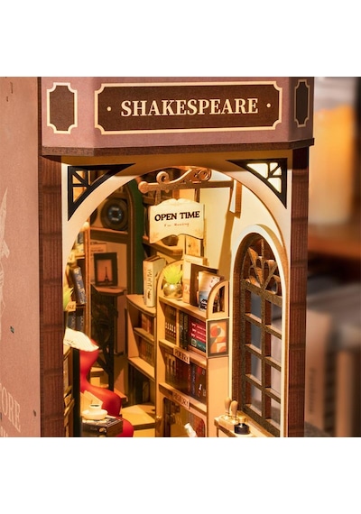 Rolife Tgb07 Kitapçı Bookstore Kitap Köşesi Book Nook Dıy Minyatür Maket Model Seti Mini Dollhouse 3d Model Kit Detaylı Dekoratif Hobi Seti 3d Puzzle Tiny House