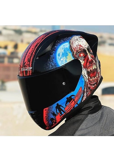 Ls2 Rapıd 2 Race Zombıe Fullface Motosiklet Kaskı Siyah Camlı Siyah