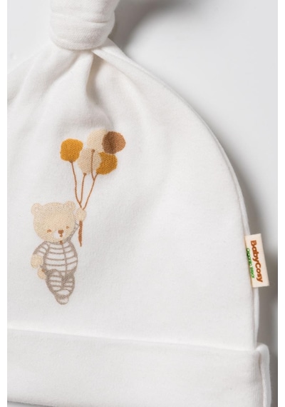 Babycosy Organic Wear Bebek 3'lü Şapka %100 Organic Pamuk - Yenidoğan Serisi - Csy3068 Ekru