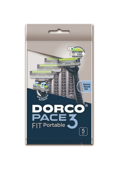 5 Adet Dorco Pace 3 Fit Üç Bıçaklı Kullan At Tıraş Bıçağı 5'li