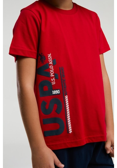 U.s. Polo Assn. 2013 Garson Erkek Çocuk Kırmızı Bisiklet Yaka Kısa Kol Manşetli Pijama Takım Kırmızı U.s. Polo Assn. 2013 Garson Erkek Çocuk Kırmızı Bisiklet Yaka Kısa Kol Manşetli Pijama Takım Kırmızı