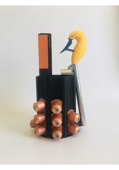 Plastik Nespresso Kapsül Kahve Uyumlu Tutucu Dekoratif Çok Amaçlı Stand Siyah