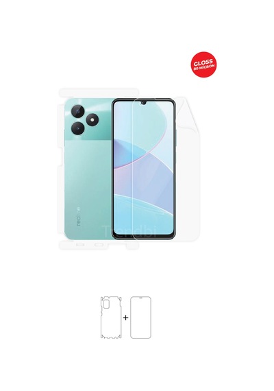 Realme C51 Ön Arka Yan Tam Kaplama 360 Derece Full Body Tpu Film