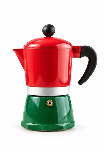 Retro Renkli Moka Pot 3 Fincan Kahve Demleyici