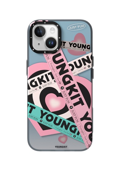 Apple Uyumlu iPhone 15 Pro Max Kılıf Magsafe Özellikli Airbagli Çift Katmanlı Youngkit Flipped Serisi Kapak Mavi Mavi
