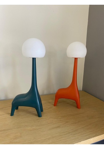Ilgaz Zürafa Şekli Şarj Edilebilir Bluetoothlu Atmosfer Led Masa Lambası Çocuk Odası Çalışma Masası Bebek Odası Turuncu