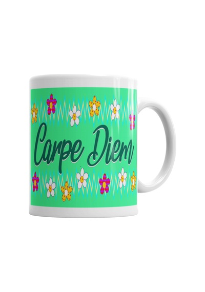 Carpe Diem Kupa Bardak Porselen No30193 Karışık