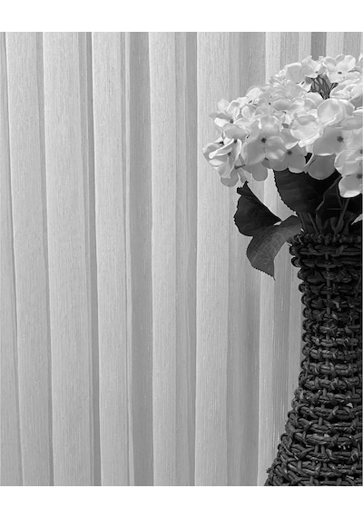 Evdepo Home Kullanıma Hazır Vual Çizgili Tül Perde