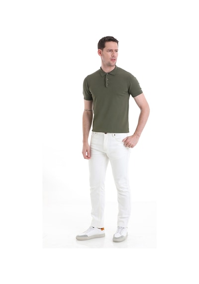 Hatemoğlu Haki Regular Fit Düz Rayon Polo Yaka Tişört 35362023c001 022 Haki