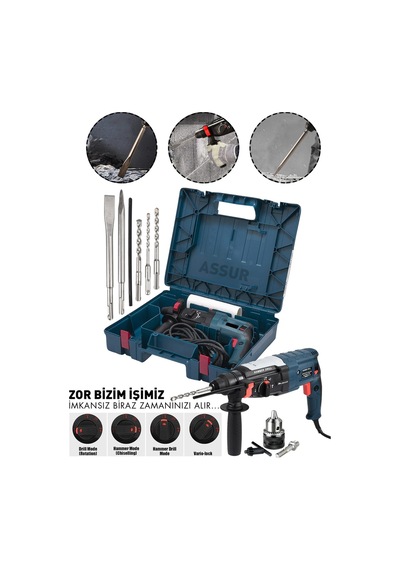 Assur Elektrikli Kırıcı Delici Kablolu Darbeli Matkap  2-28 MM