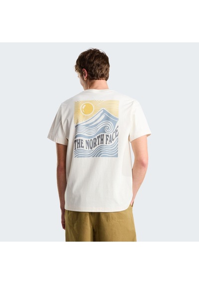 The North Face M Mountaın Escape Relaxed Short Sleeve T Erkek Tişört Nf0a8gb1qlı1 Beyaz