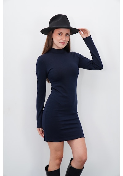 Penyebizden Mini Kalem Elbise-lacivert