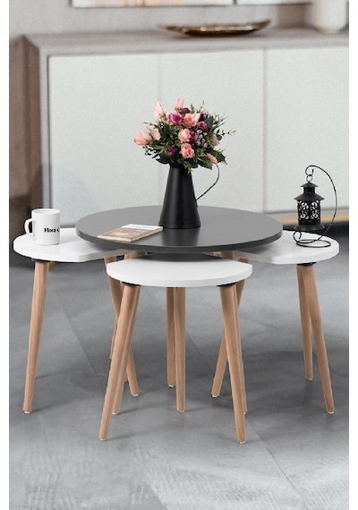 Pissa / Orta Sehpa / Sehpa Seti / Sehpa Takımı / 5 Parçalı Sehpa Seti