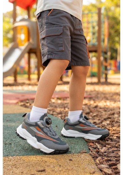 Vicco Tora Füme Anatomik Akıllı Bağcıklı Sneaker Erkek Çocuk Ayakkabı 346.f26k.137