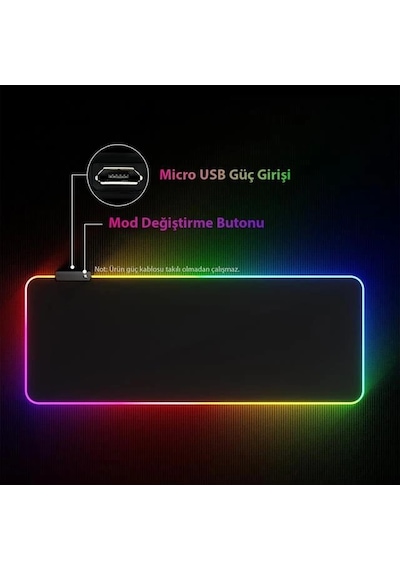 Powermaster Pm-25114 Xl Rgb Gaming Mouse Pad 14 Modlu Diğer