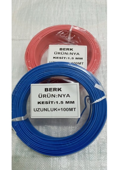 1.5 Mm 2 Adet 100'er Metre Kırmızı-mavi Aydınlatma Tesisat Kablo Grubu 1