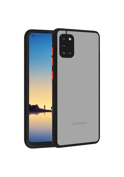 Fibaks Galaxy A31 Uyumlu Kılıf Şeffaf Mat Kamera Köşe Korumalı Pürüzsüz Sert