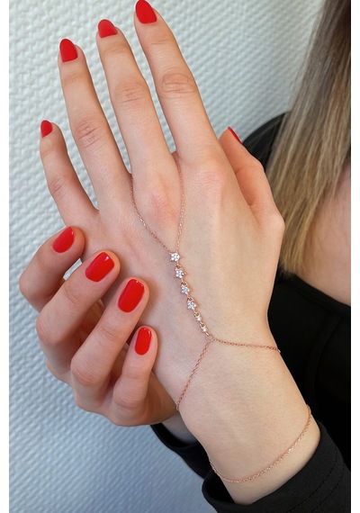 925 Ayar Gümüş Rose Dizi Yıldızlar Şahmeran - 45099501 Rose Gold