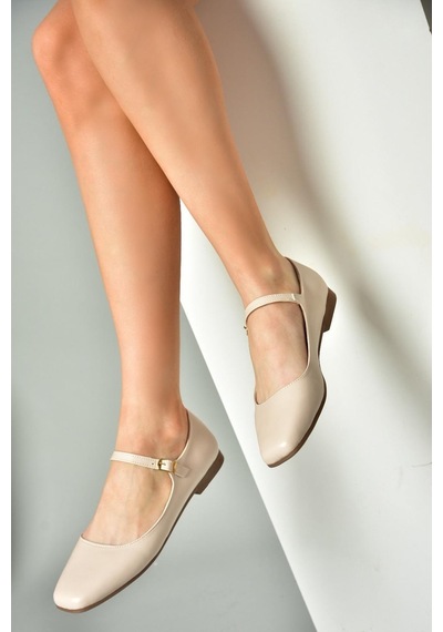 Fox Shoes S726252509 Bej Kadın Babet Bej