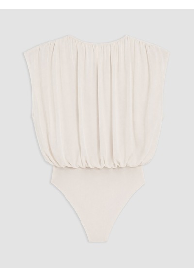 Lcw Vision Pembe Bisiklet Yaka Fırfırlı Kadın Bodysuit