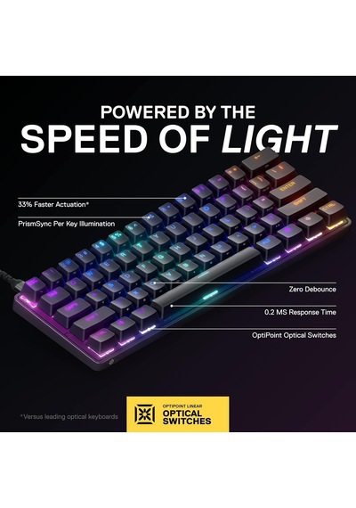Apex 9 Mini Mekanik Oyun Klavyesi Optik Anahtarlar 2 Noktalı Çalışma Kompakt Esports Mini%60 Form Faktörü Hotswap Özellikli Anahtarlar Amerikan Qwerty Düzeni