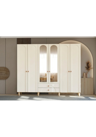 Picklet 6 Kapılı Mdf Gardırop Çok Renkli Picklet 6 Kapılı Mdf Gardırop Çok Renkli