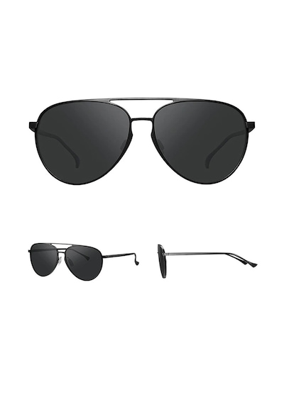Xiaomi Mijia Luke Polarize Aviator Güneş Gözlüğü Uv400 Alüminyum-magnezyum Çerçeve Unisex 7 Katlı Özel Tac Lens Hafif 23gram Siyah