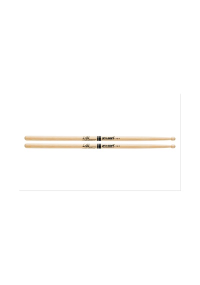 Promark Tx707w Simon Phillips İmza Bageti Hickory Amerikan Hickory Ağacı - Büyük Yuvarlak Uç - Ahşap Uç