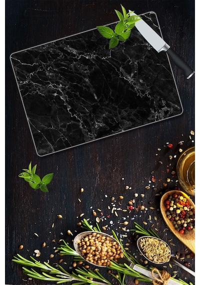 Saban Siyah Mermer | Cam Kesme Tahtası - Cam Kesme Tablası | 20 Cm X 30 Cm