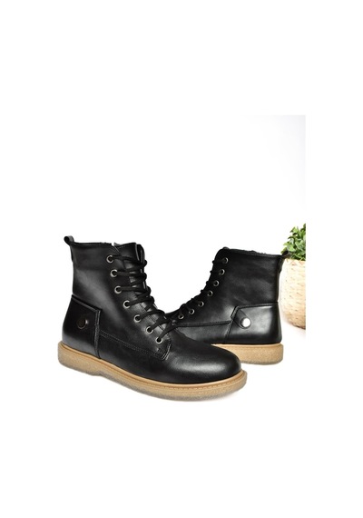 Fox Shoes R374821609 Siyah Alçak Tabanlı Klasik Kadın Bot Siyah