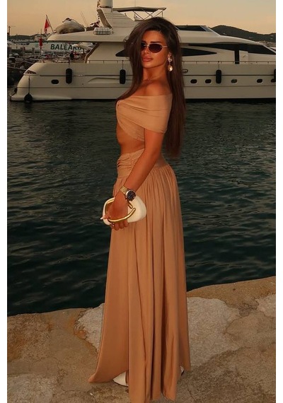 Dasha Marina İkili Elbise - Bej