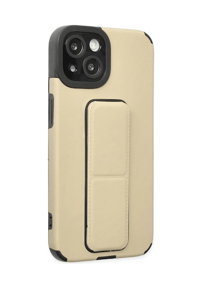 Newface - 335 - iPhone Uyumlu 14 Plus Kılıf Mega Standlı Silikon - Novapazr - - Gold