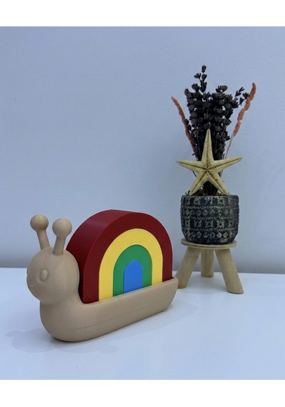 Gökkuşağı Salyangoz 5 Parçalı Montessori Oyuncak Seti