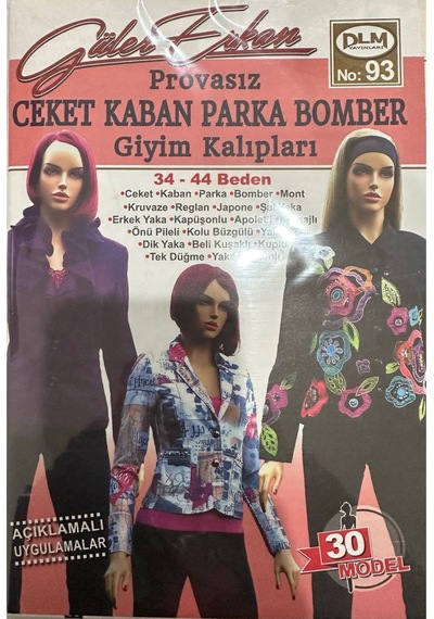Güler Erkan Provasız Ceket Kaban Parka Bomber Giyim Kalıpları 93