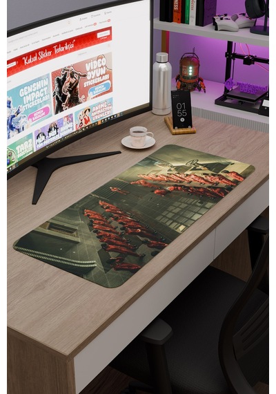 La Casa De Papel Kore V4 70x30 Xl Gaming Kauçuk Kaymaz Taban Mouse Pad Fare Altlığı