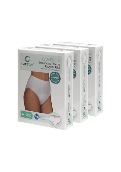 Caretex Orta Emici Camelia Kadın Külot 4Xl Siyah  3'Lü