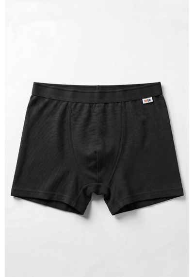 Just Inner Erkek Pamuklu Boxer Pike Kumaş Ergonomik Tasarım 137001 Siyah