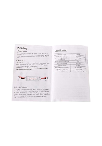 Uzaktan Kumandalı Şerit Led Dimmer Led Işık Kontrolü 12v/24v Pil Hediyeli Diğer